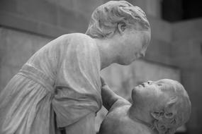 Woman Child Statue