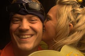 Kiss Couple Smiling