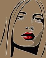 woman metallizer head face