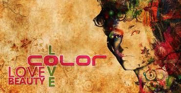 watercolor beauty love color woman