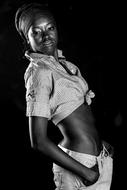 Young Woman Model monochrome photo