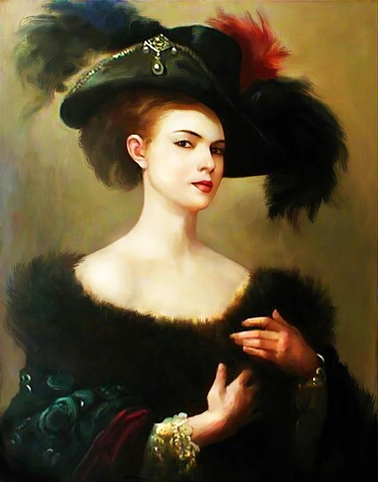 Creative Painting of Victorian Woman