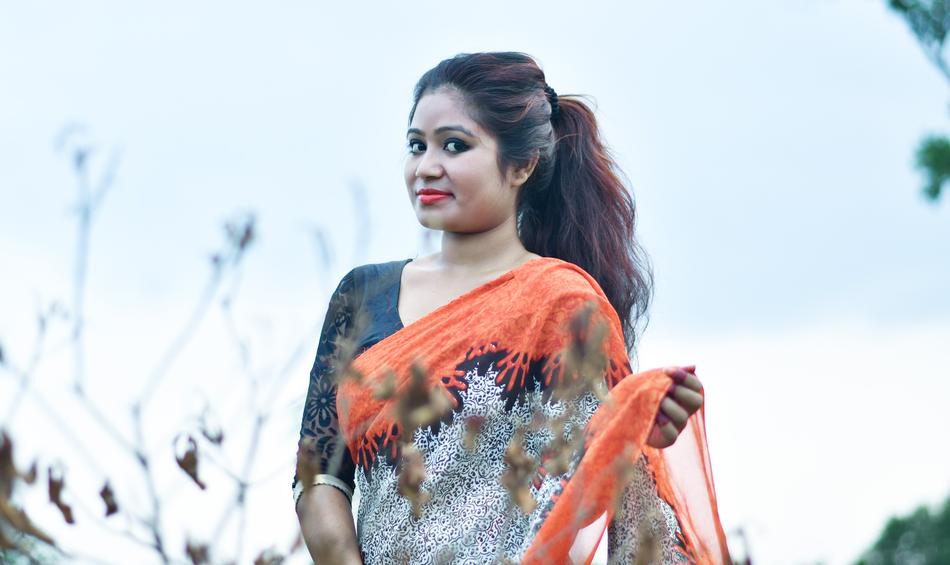 Girl red sari