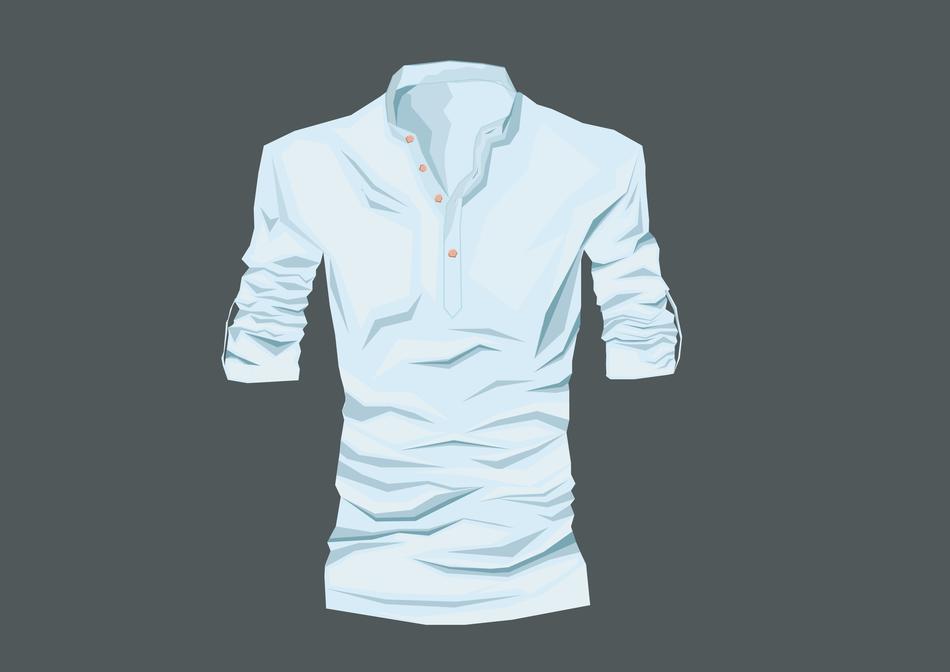 white shirt on gray background
