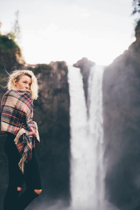 Woman Waterfall Shawl
