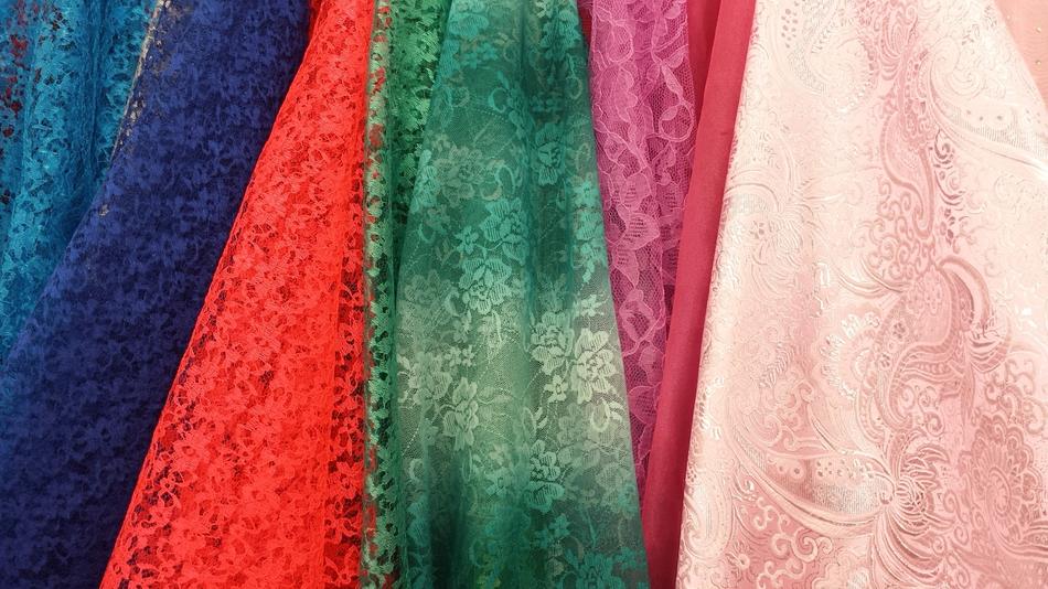 multicolored textiles for choice
