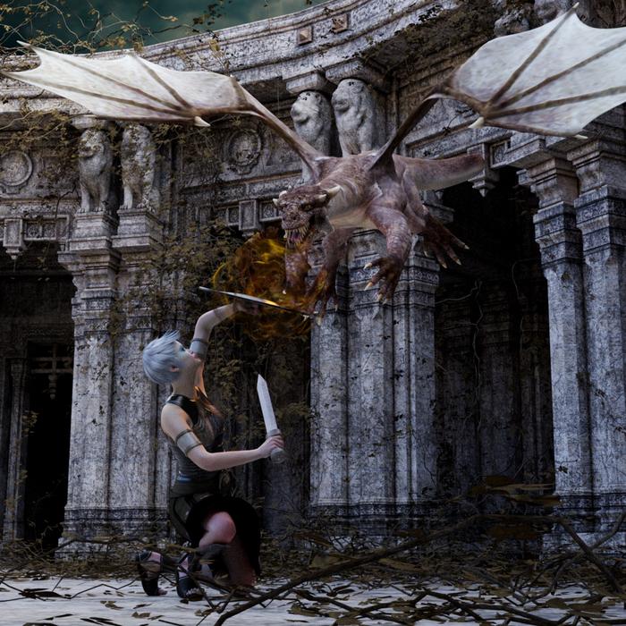 dragon fight with amazon