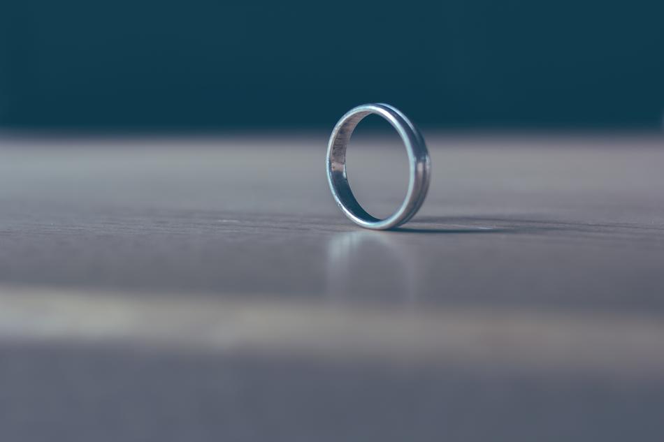 Metal Solo Ring on Table