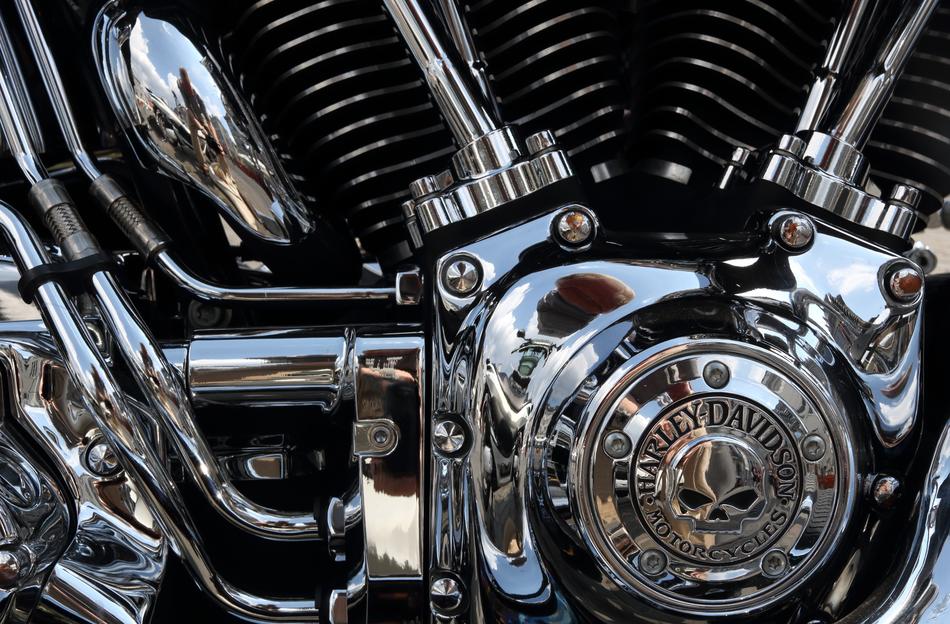 Motorcycle Harley Davidson close up