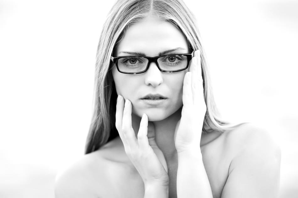 monochrome photo of Woman Eyewear Overview