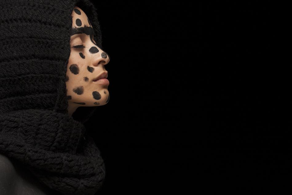 Portrait of Paint on Model face