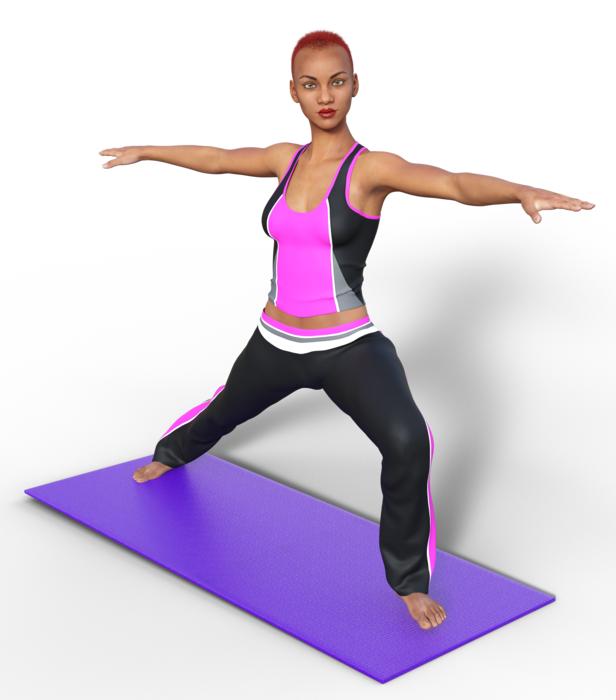 woman on a mat yoga movement