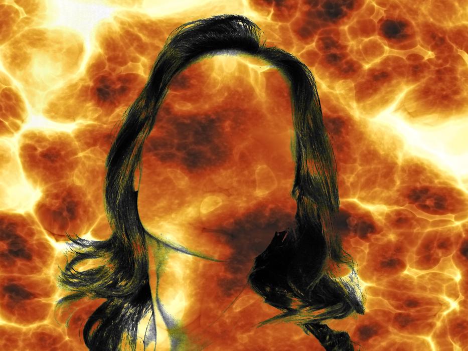 woman contour as burnout