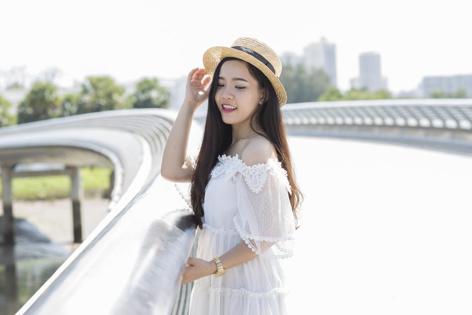 Girl In Summer Dress Outdoor Photoshoot