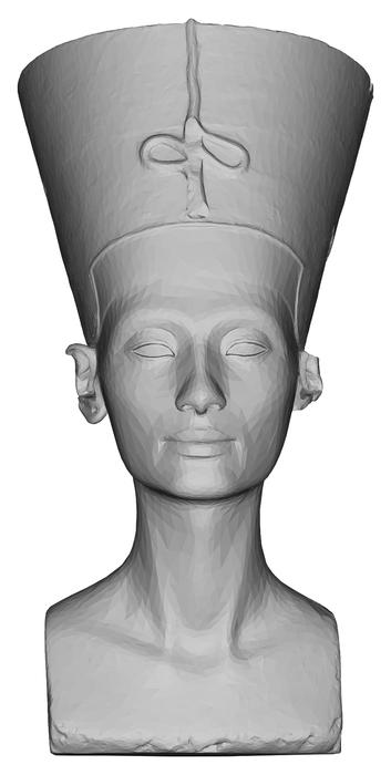 Bust of the Egyptian person, at white background, clipart