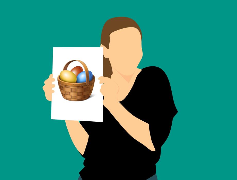 easter egg and girl