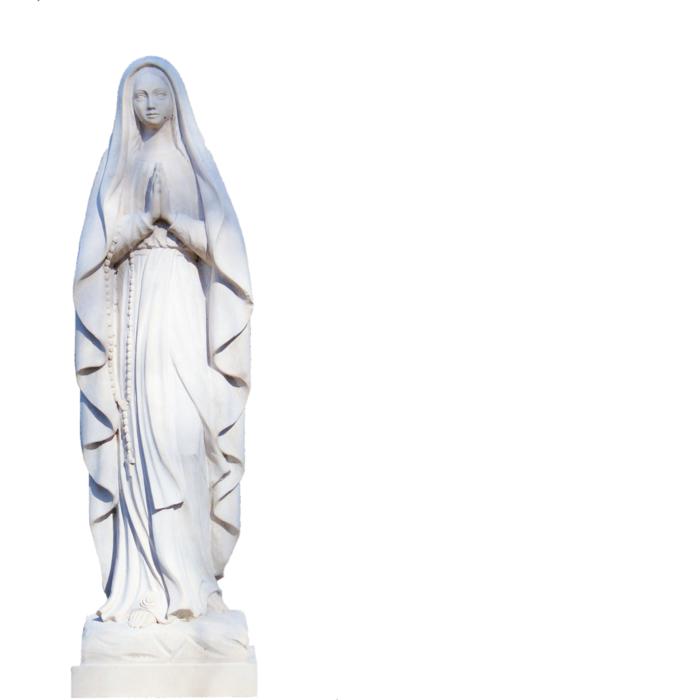 isolated statue of saint mary