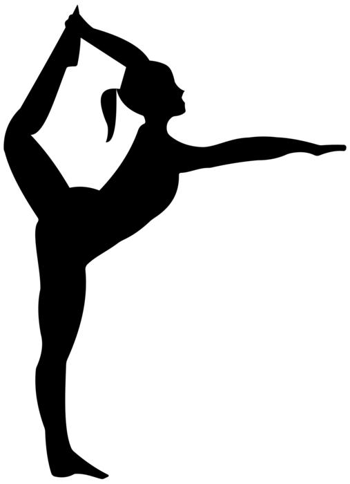 silhouette of a woman during yoga exercise