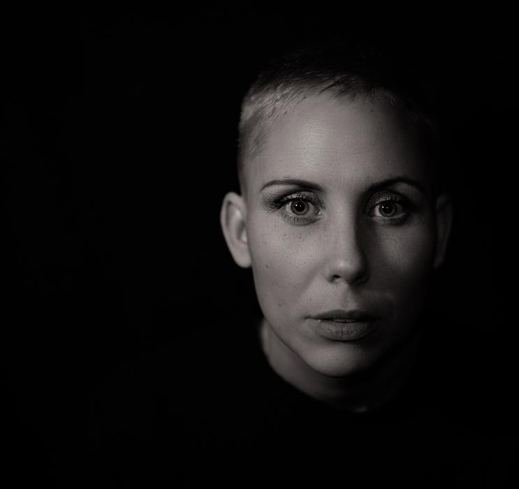 portrait of a teenager in the dark