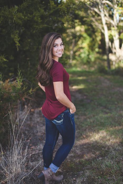 Beautiful girl model at park