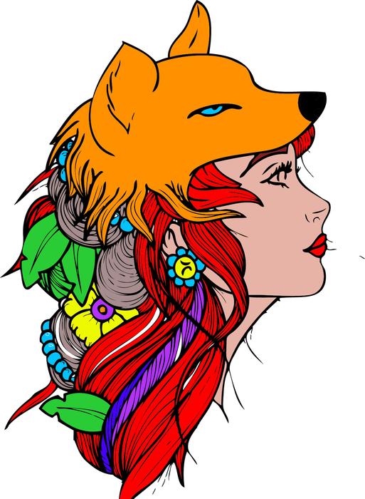 drawing of tattoos woman