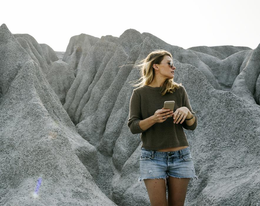 young girl on the mountain
