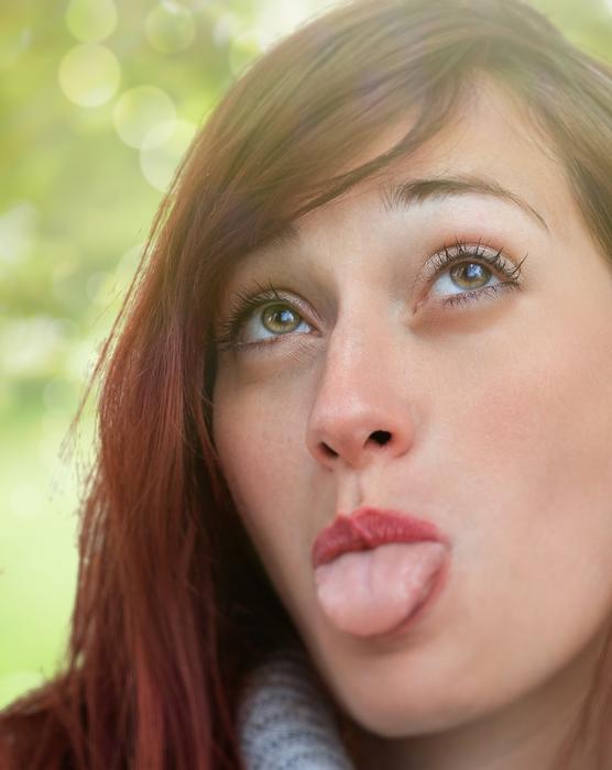 Portrait of funny Woman Face