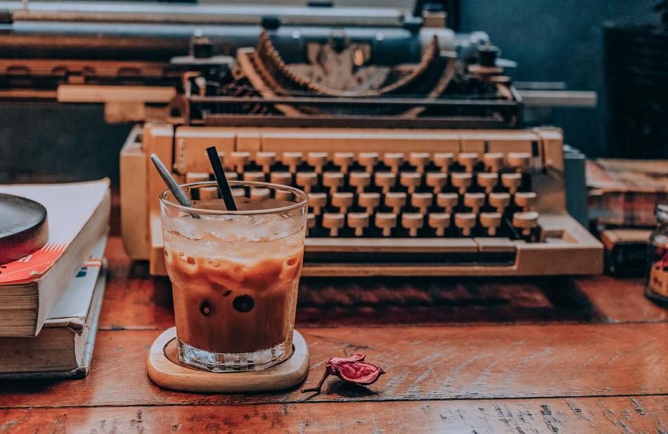 Coffee Drink and typewriter