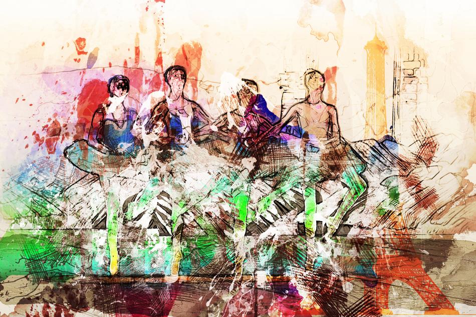 ballet as a art collage