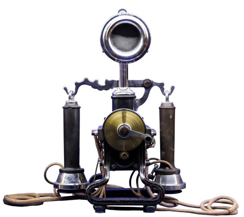 Model of the old phone, at white background, clipart