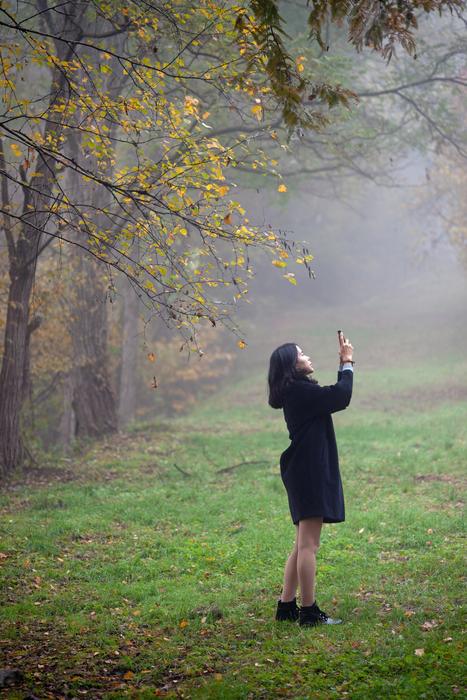Woman Autumn Morning