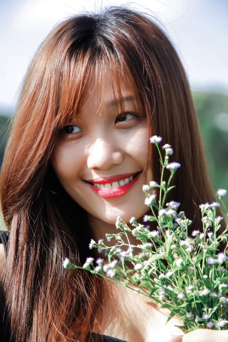 Portrait Flower Woman