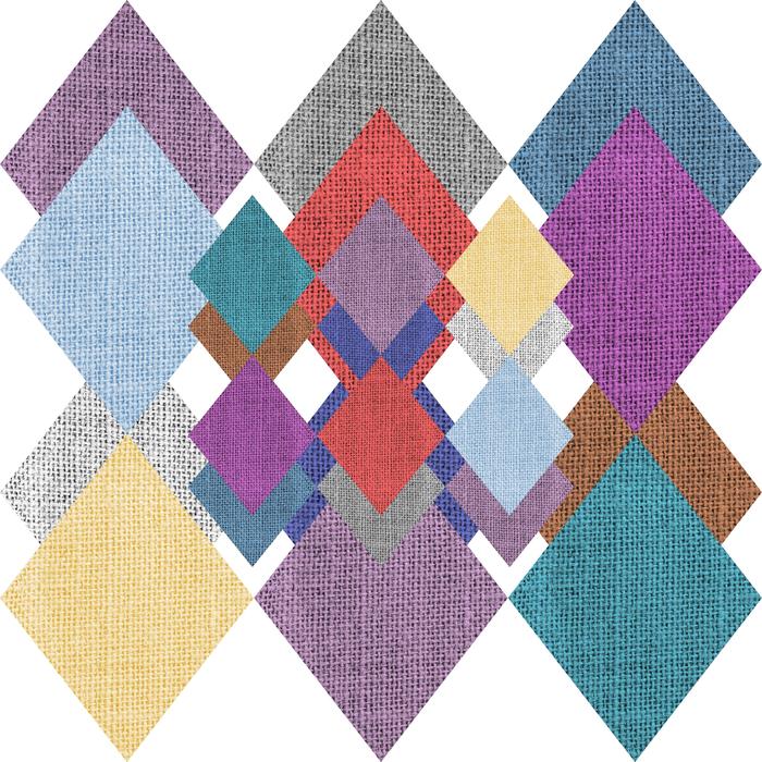 clipart of the multi-colored rhombuses on a white background