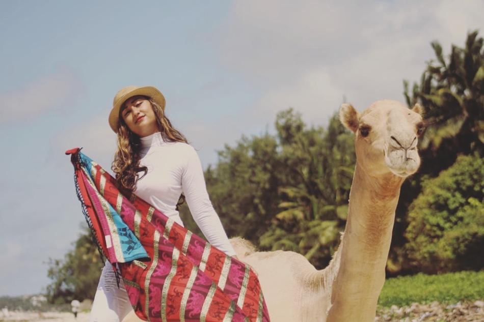 bohemian model with camel