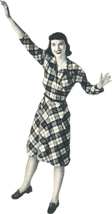 black and white photo of a girl in a plaid dress