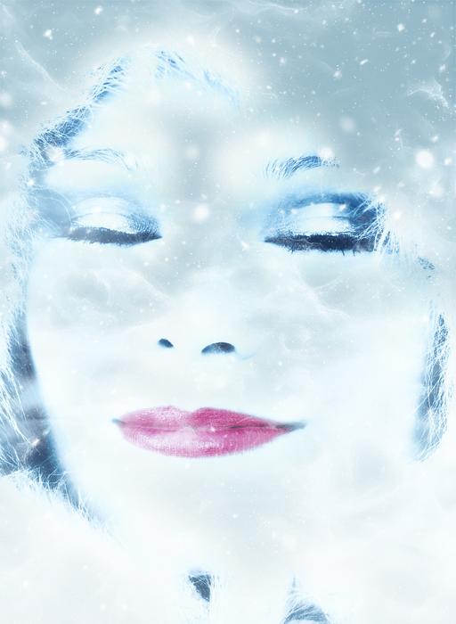 woman face female beautiful winter