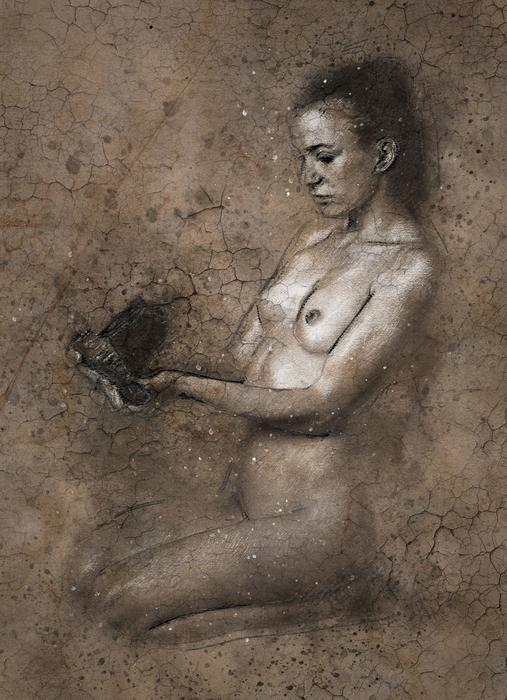 woman art abstract vintage girl