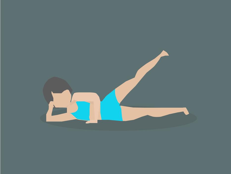 Exercise side lying leg raises woman free image download