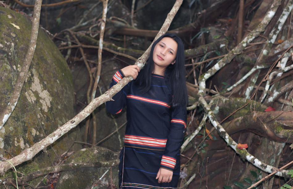 Woman Leaves Branches