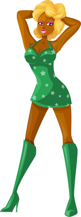 blonde comic characters dress