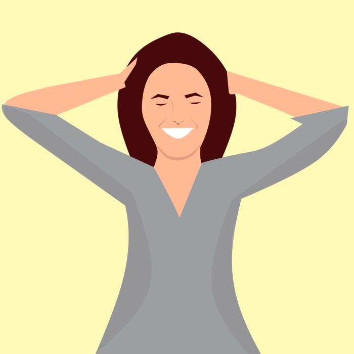 women cartoon happiness character