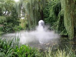 Sculpture Woman Pond Grounds For