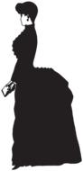 silhouette vintage woman fashion