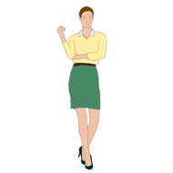 cartoon character business woman