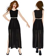 back fashion female front girl
