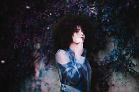 girl and Nature Plants