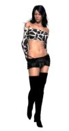 girl beauty dress hair posing 3d