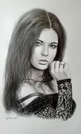 woman graphite pencil aart