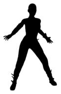 silhouette woman girl slim