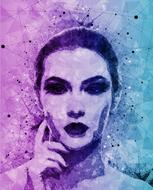 woman geometry geometric art